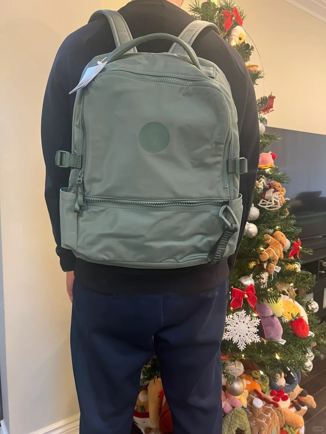 lulu unisex backpack, fashionable nylon backpack, large-capacity student schoolbag, outdoor travel and leisure bag pic 11