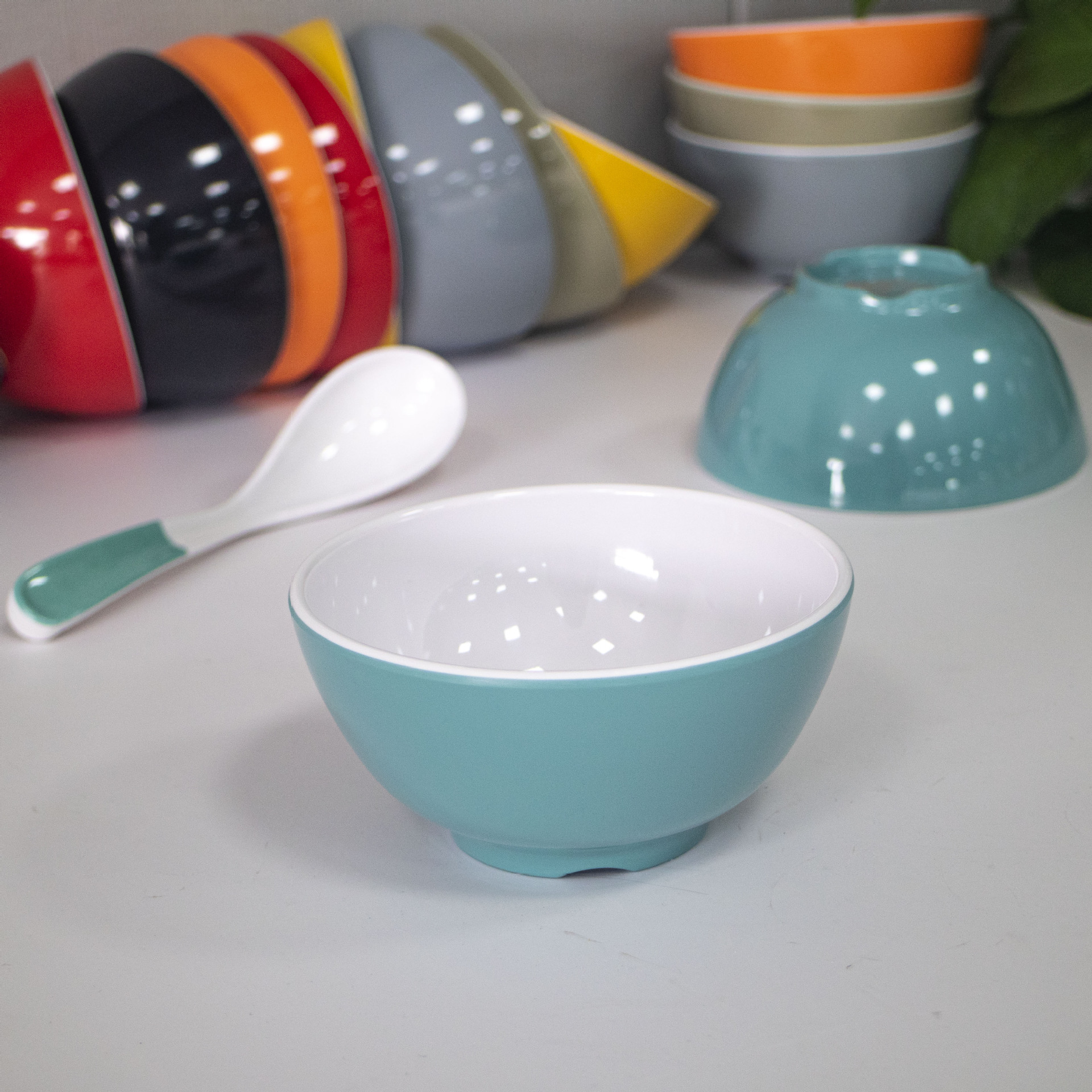 Wholesale of A5 melamine tableware, two-color conical bowls, commercial noodle bowls, spicy hot pot bowls, round ramen bowls, and special bowls for noodle restaurants pic 40
