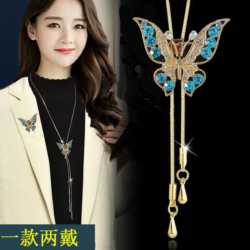 新款两用胸针毛衣链高级感女百搭长款项链时尚秋冬衣服装挂件配饰详情22