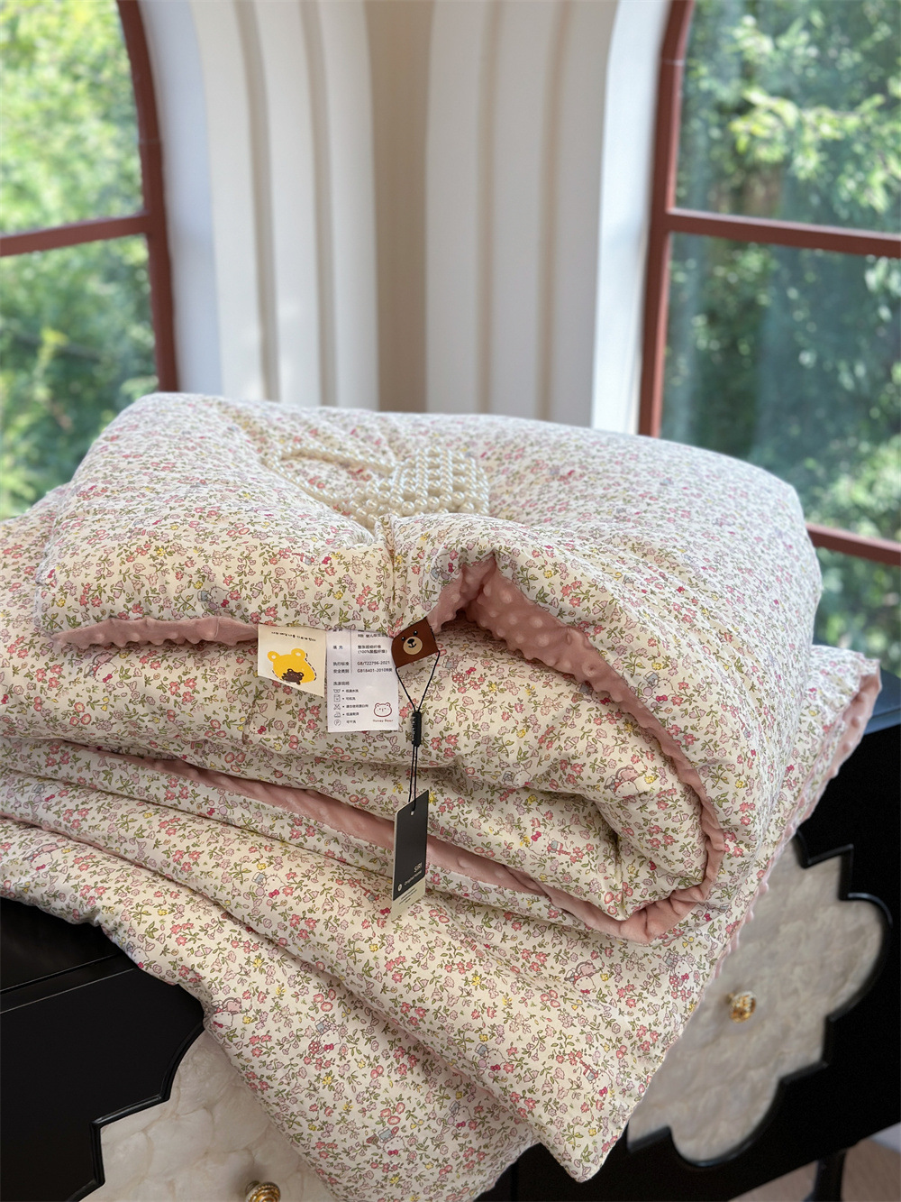 13372 All-cotton cartoon small floral print spring and autumn quilt soothing, bean quilt warm and fleece winter quilt core pic 55