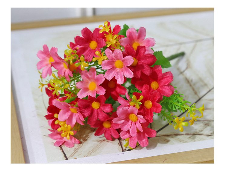 仿真花小雏菊跳兰菊人造假花28头园林家居装饰绢花户外工程小野菊详情22