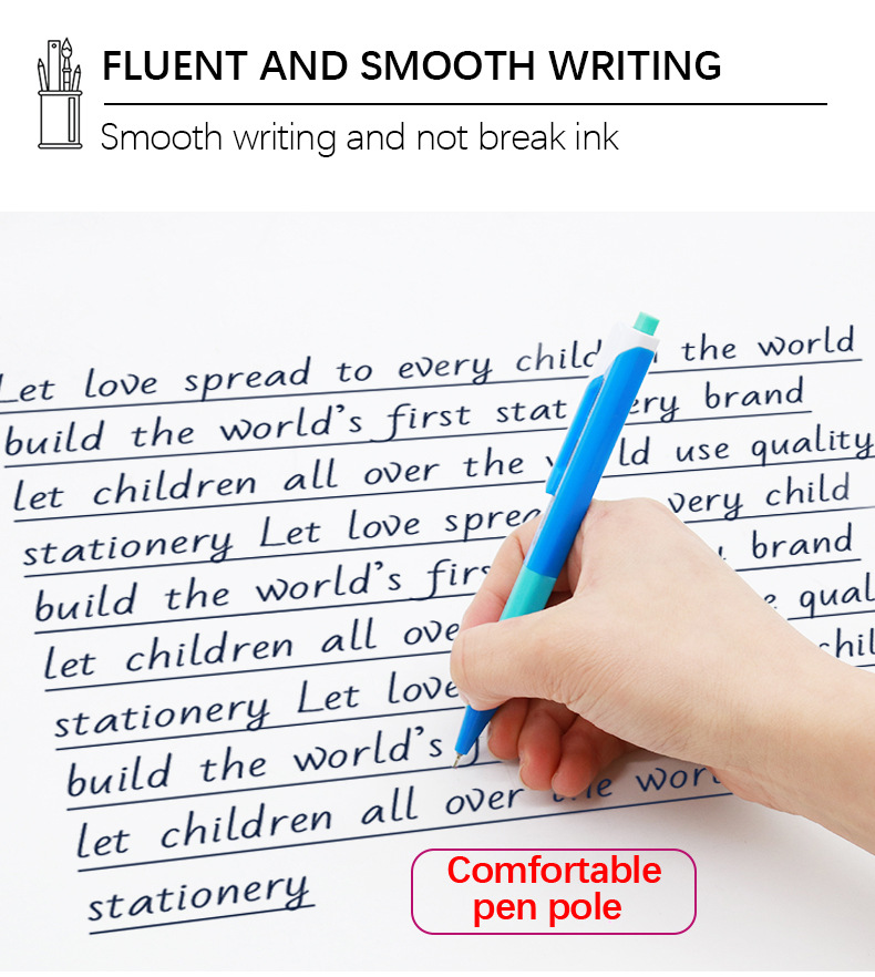 Yalong Cross-border New Design 0.5 color pen barrel high-quality standard office/school medium oil pen Ballpoint pen pic 5