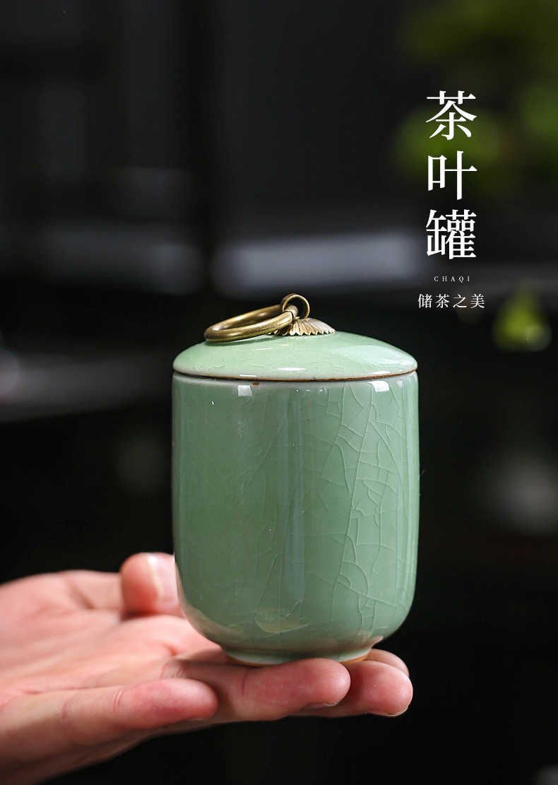 旅行茶具哥窑汝窑套装批发茶盘家用结婚开业房地产伴手礼可加印Lo详情7
