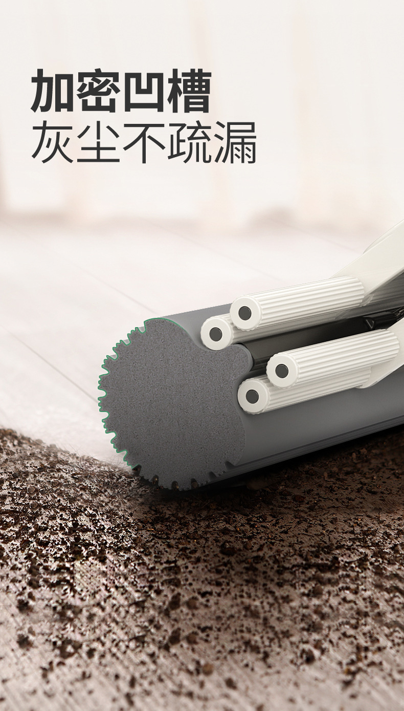 This sponge mop is a household roll-type water-squeezing mop that does not require hand washing. It is a large mop that can absorb water and is lightweight and easy to mop pic 7