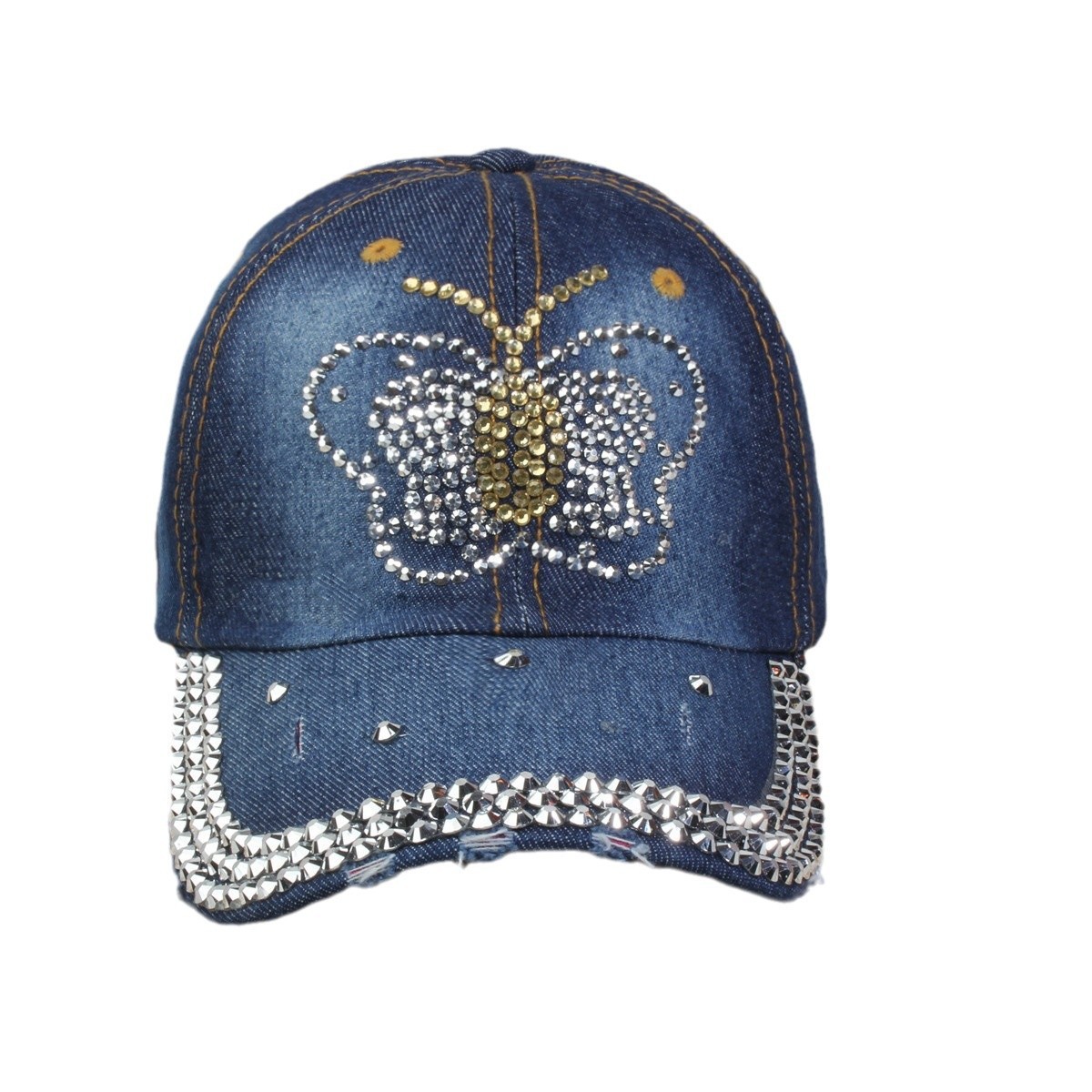 牛仔镶钻棒球帽弯檐男帽女帽百搭款遮阳鸭舌帽夏季休闲百搭帽子详情35