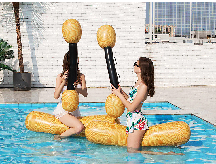 In-stock water match-up, wood-grain mount, floating raft set, competitive entertainment, water play games, adult toys, swimming rings, pool, outdoor camping pic 5