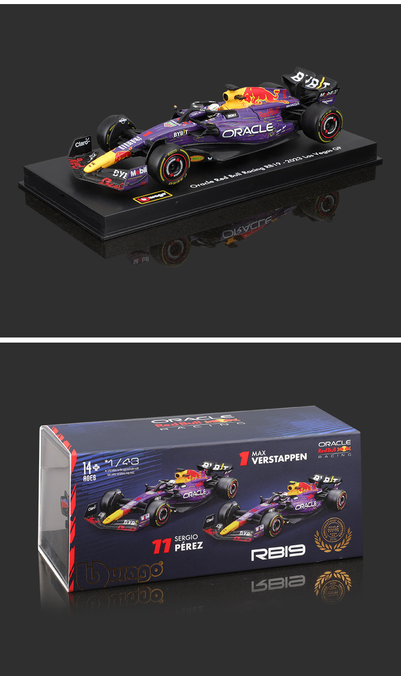 比美高1:43红牛RB19F1车模方程式赛车模型仿真合金拉斯维加斯20详情8