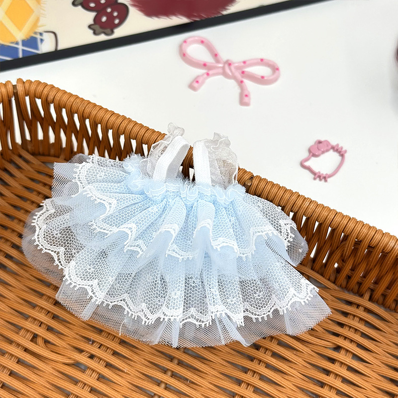 Wholesale of 15 cm doll doll clothes kt cat droopy ears rabbit doll doll clothes for changing into lace-trimmed princess dresses pic 7