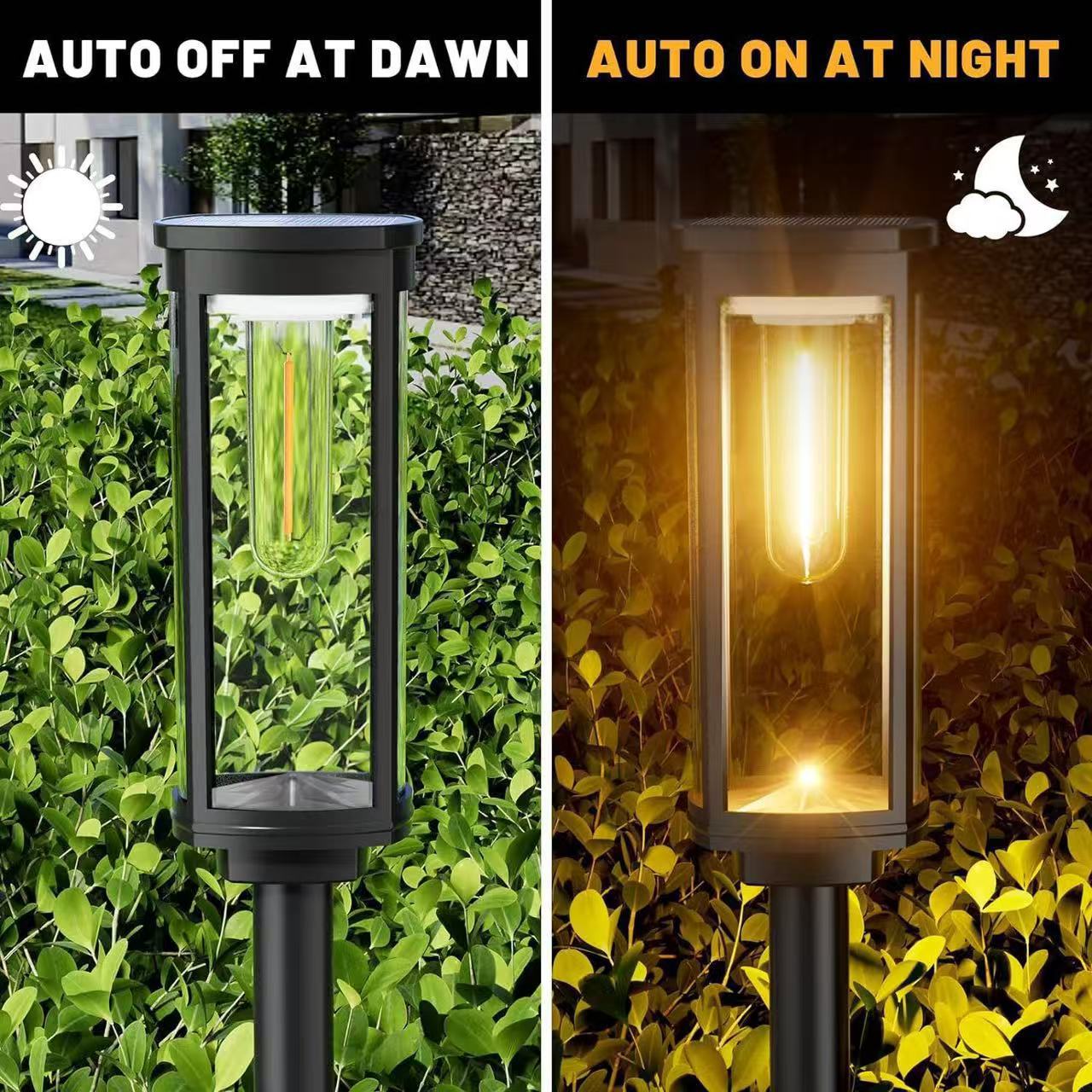 Solar garden lights, solar panel path lights, fire safety indicator lights, 1500 lumens, waterproof and energy-saving pic 6