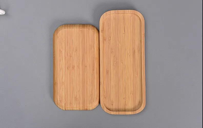 Wholesale bamboo rectangular wooden plates, bread trays, pastry trays, melon seed round plates, snack barbecue plates, tea trays and tea saucers pic 21