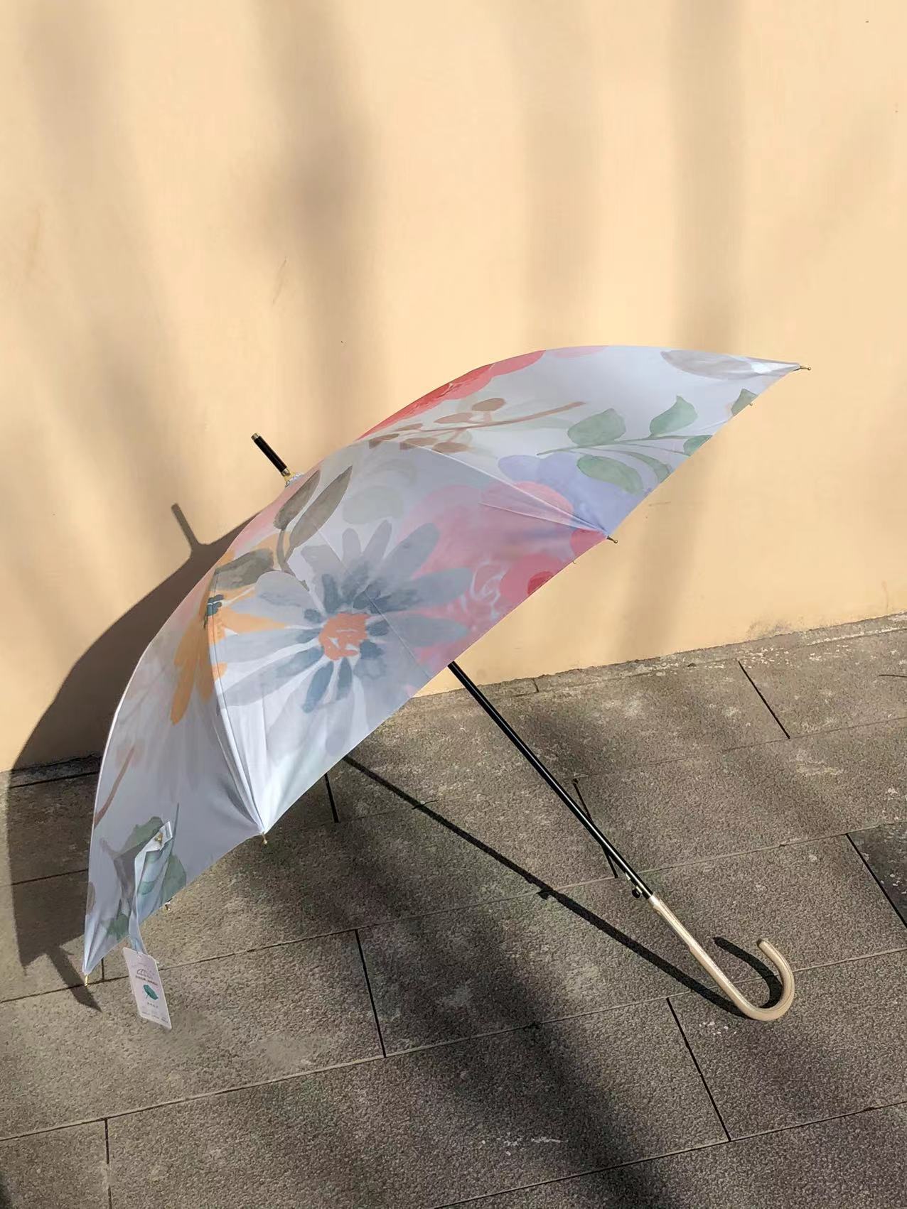 雨伞批发 2024新款全遮光黑胶春花秋菊直杆淑女伞工厂供应详情6