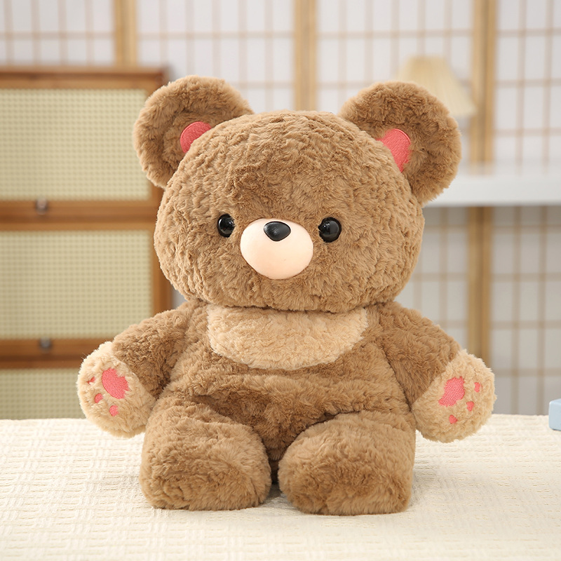 新款可爱小熊毛绒双肩包百搭甜美毛绒包包卡通玩偶公仔趴趴包批发详情4