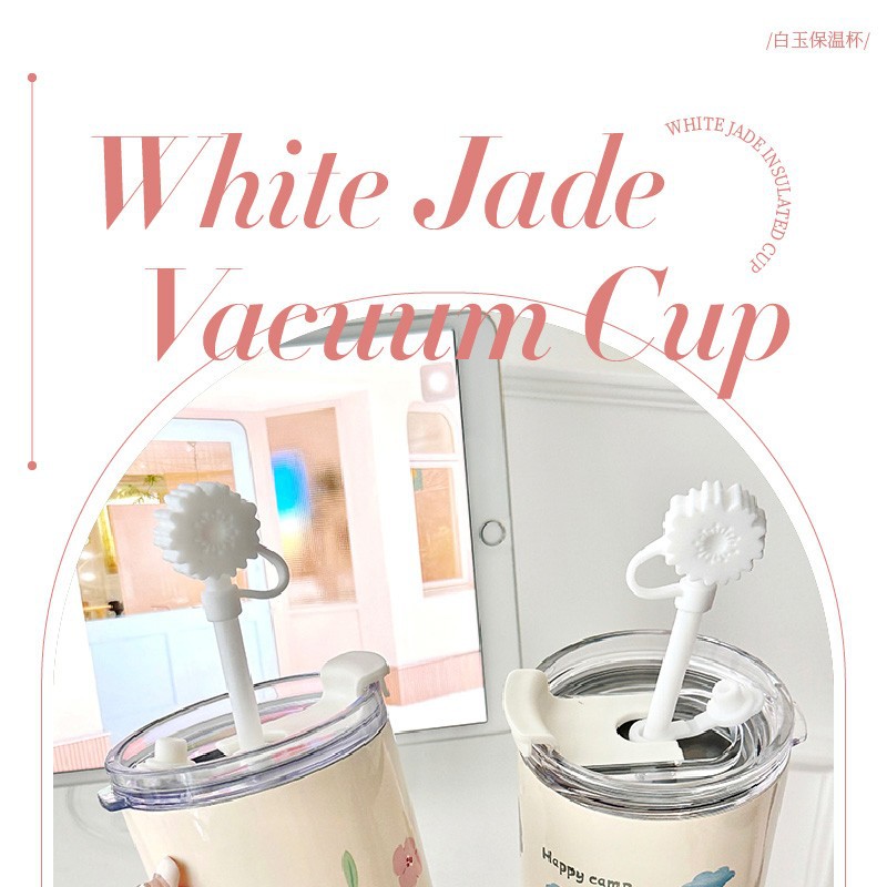 卡通巨无霸保温杯吸管咖啡杯便携不锈钢冰霸水杯可爱高颜值大容量详情5