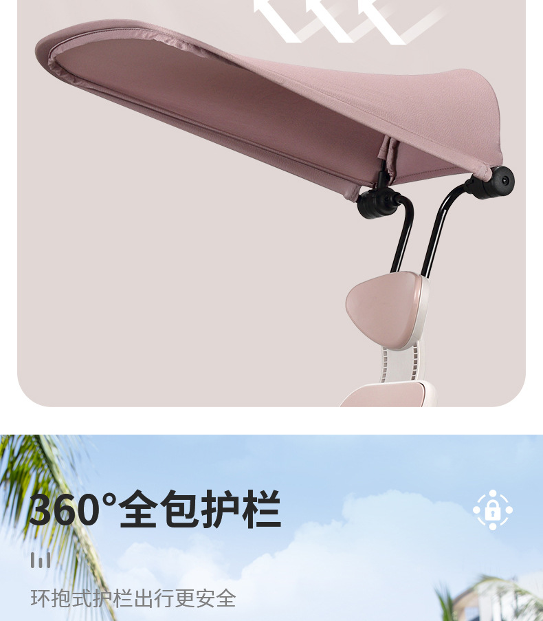 Drift儿童三轮车多功能手推车大型遥控汽车童车12寸详情13