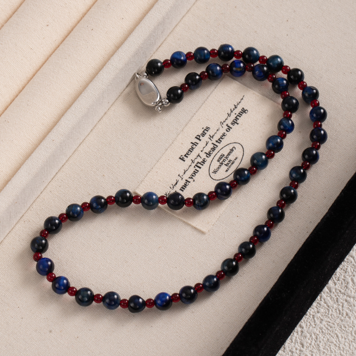 High-end colored beaded necklace for women, light luxury and niche spring and summer dopamine freshwater pearl collarbone chain necklace wholesale pic 34