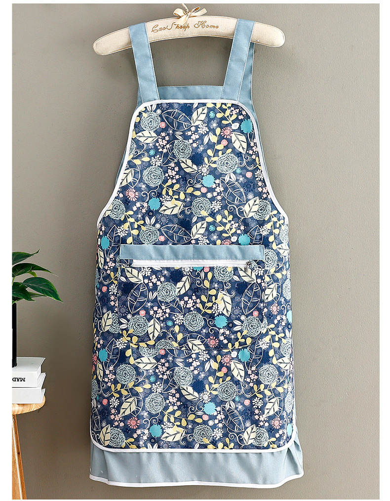 Home kitchen apron, stain-resistant and wear-resistant canvas, fresh and simple couple waists, restaurant work clothes, stain-resistant country style, sleeveless Korean style apron for women pic 10