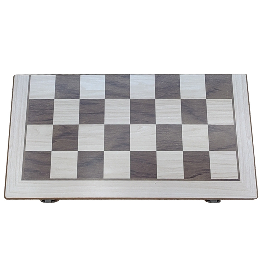 Two-in-one international chess checkers wooden board game toys with double back, non-magnetic for export pic 14
