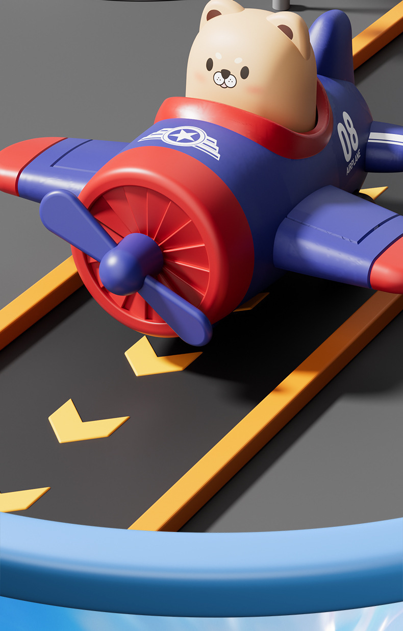 跨境卡通按压儿童玩具车小汽车宝宝惯性回力小飞机游乐场工厂直供详情42