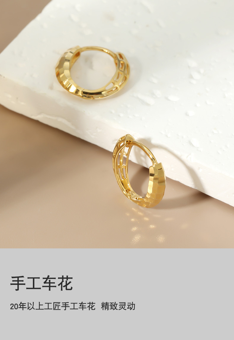 S925纯银耳环切面夏季基础小众极简耳饰百搭气质饰品女高级感耳钉详情16
