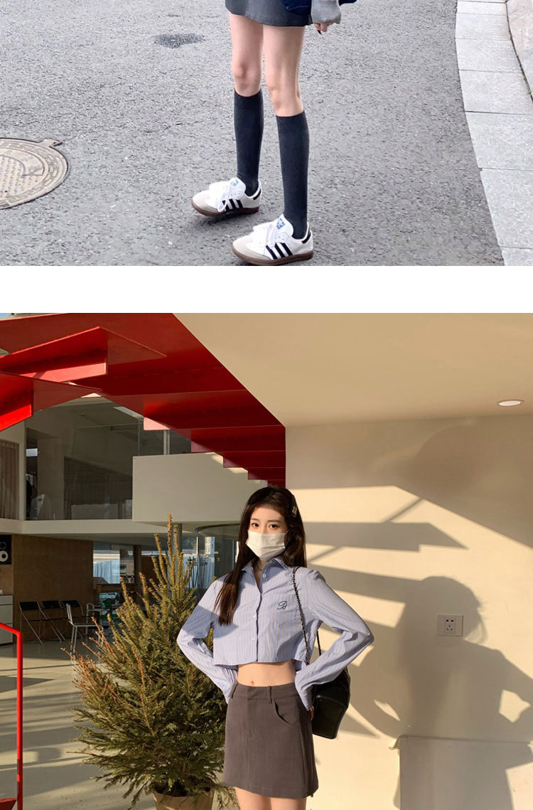 春秋百搭裙裤抗皱修身显腿短裙女高腰a字裙内衬包臀西装半身裙详情12