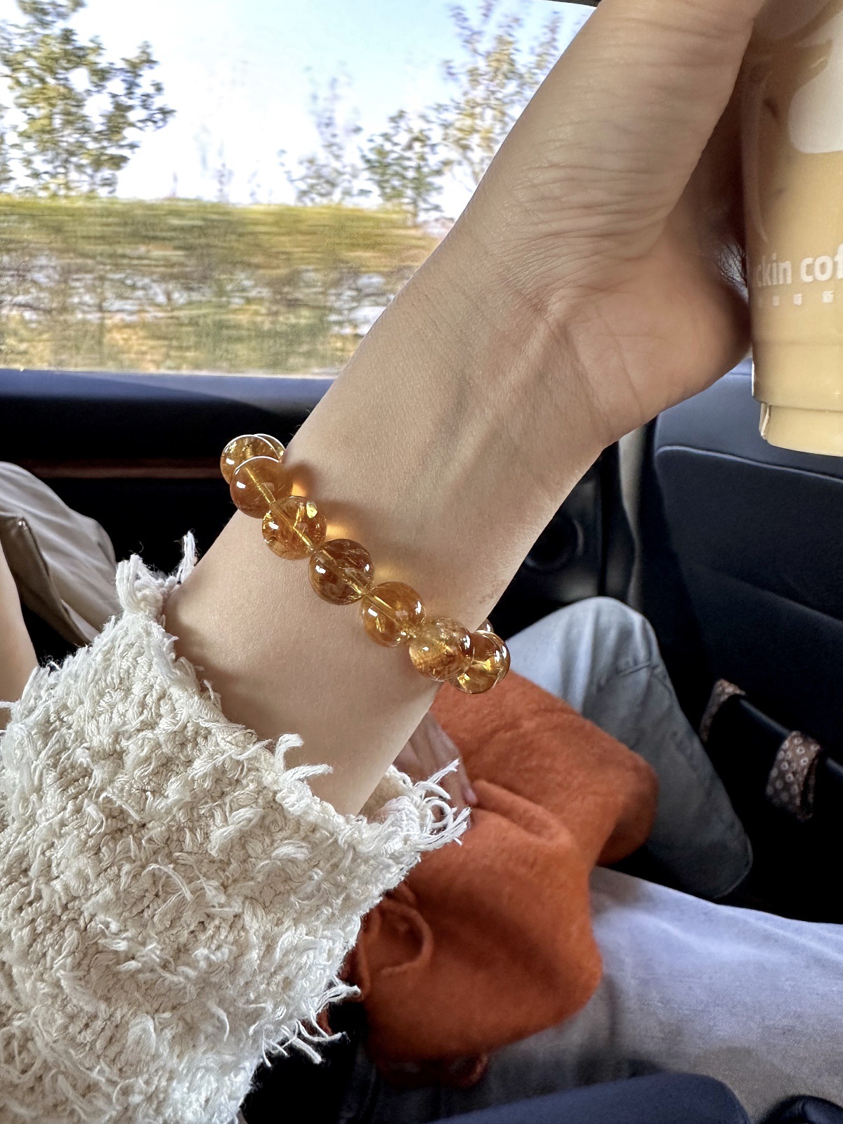 JSY【星汉灿烂】原创天然阿赛斯特莱黄水晶手串招财运礼物高级感详情16