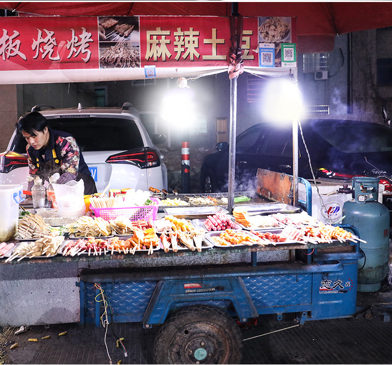 跨境爆款太阳能灯户外露营灯超长续航强光摆摊便携式充电照明灯营详情9