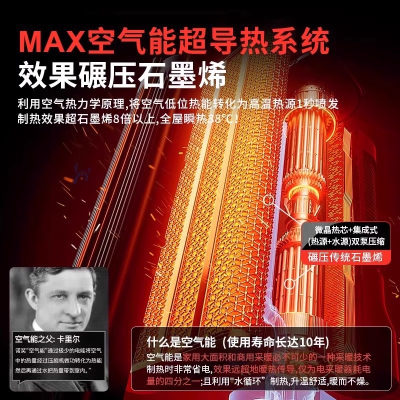 暖风机家用取暖器2024新款冬季节能石墨烯电暖器小型烤火炉详情4