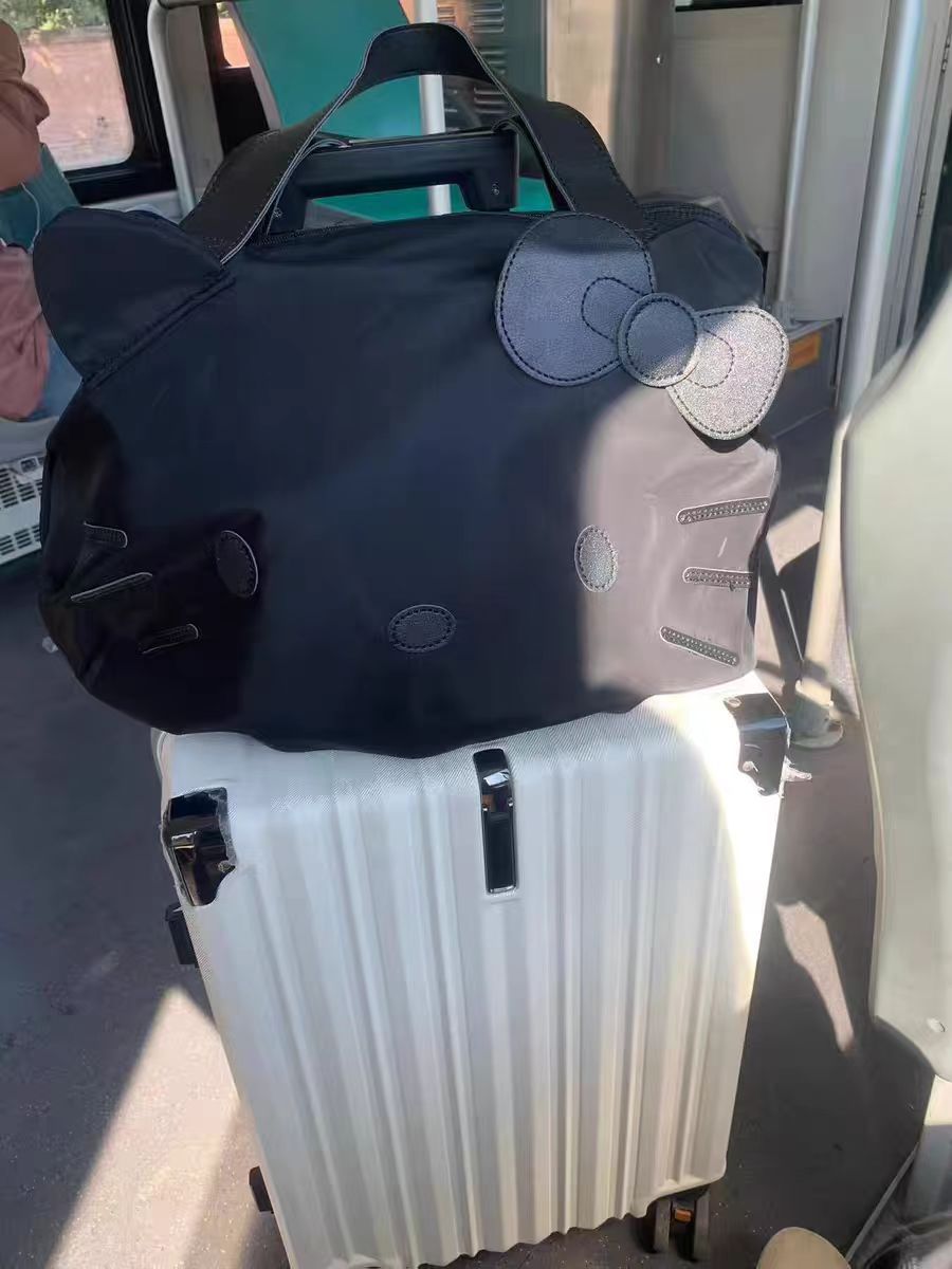 秋冬新款休闲托特单肩包大容量短途旅行袋HK出差行李包可套拉杠箱详情2