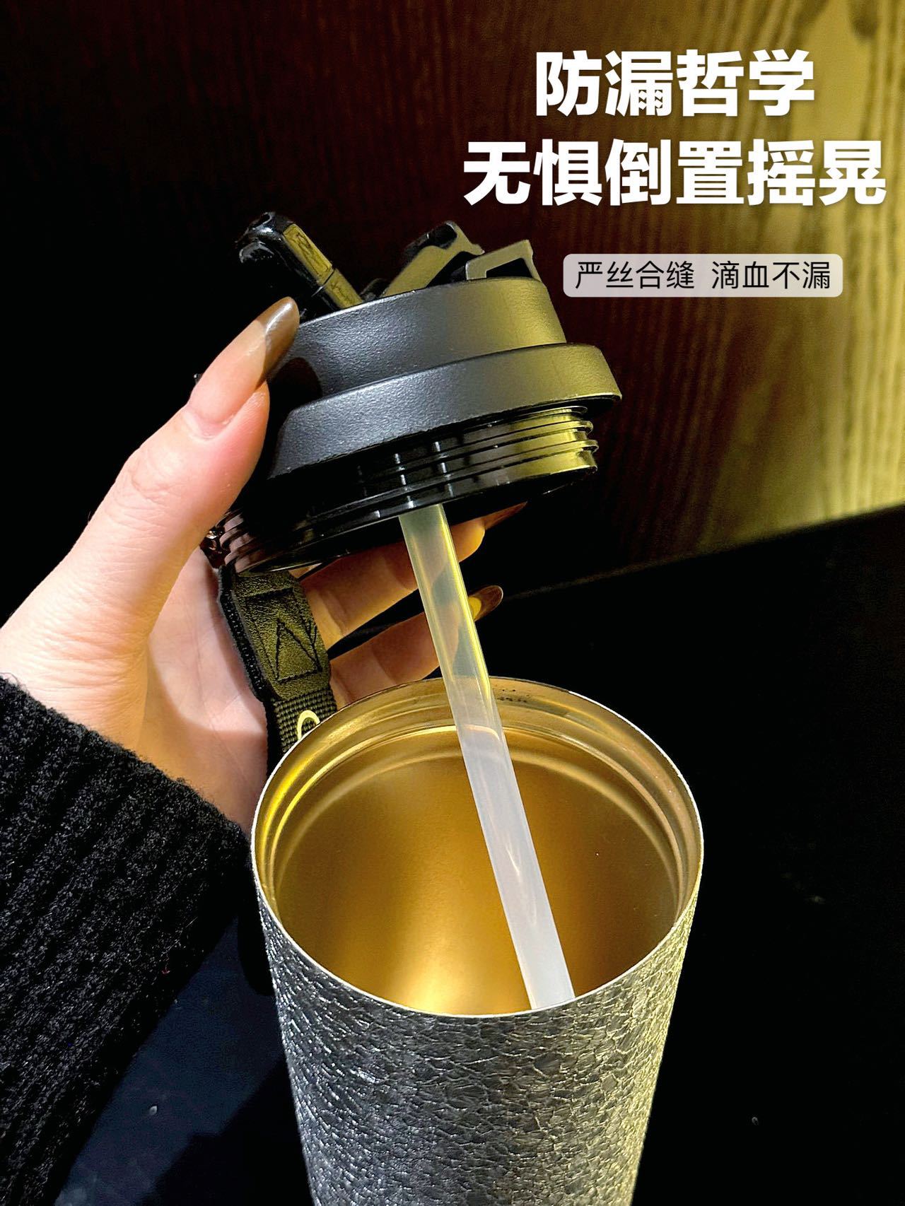 Titanium-coated coffee cups, insulated cups, high appearance standards for men and women, portable and high-end portable titanium water cups, titanium cup gift creativity pic 30