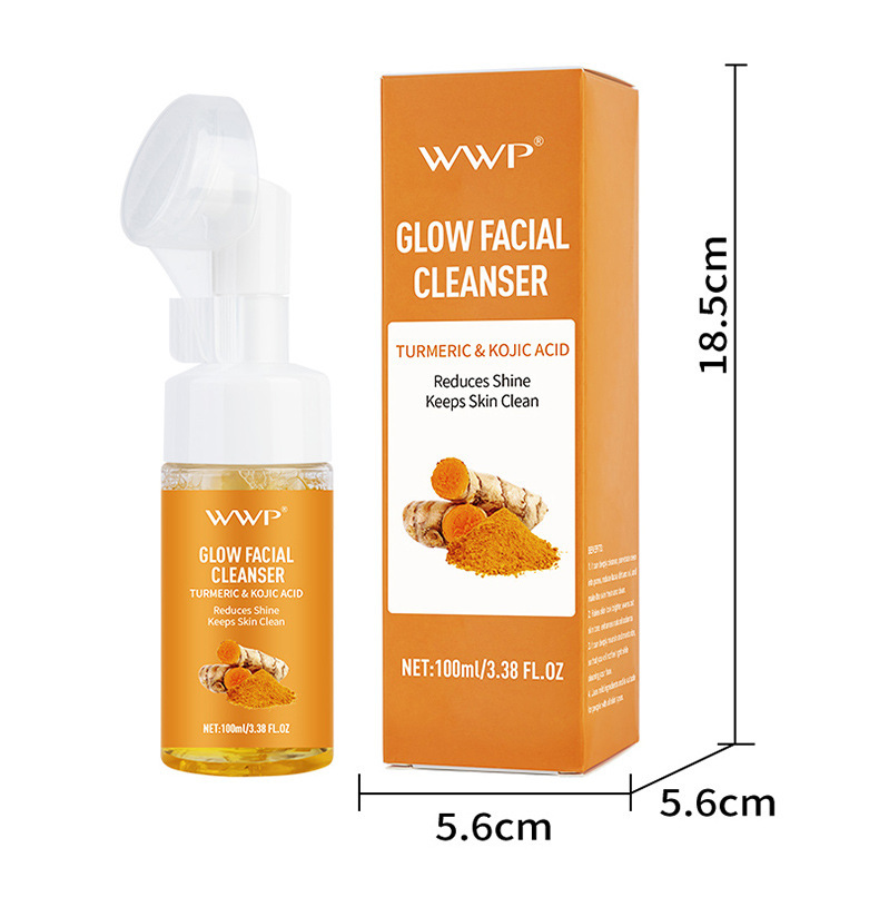 WWP亚马逊TK跨境姜黄洁面慕斯洗面奶深层清洁曲酸泡泡卸妆洁面乳详情14