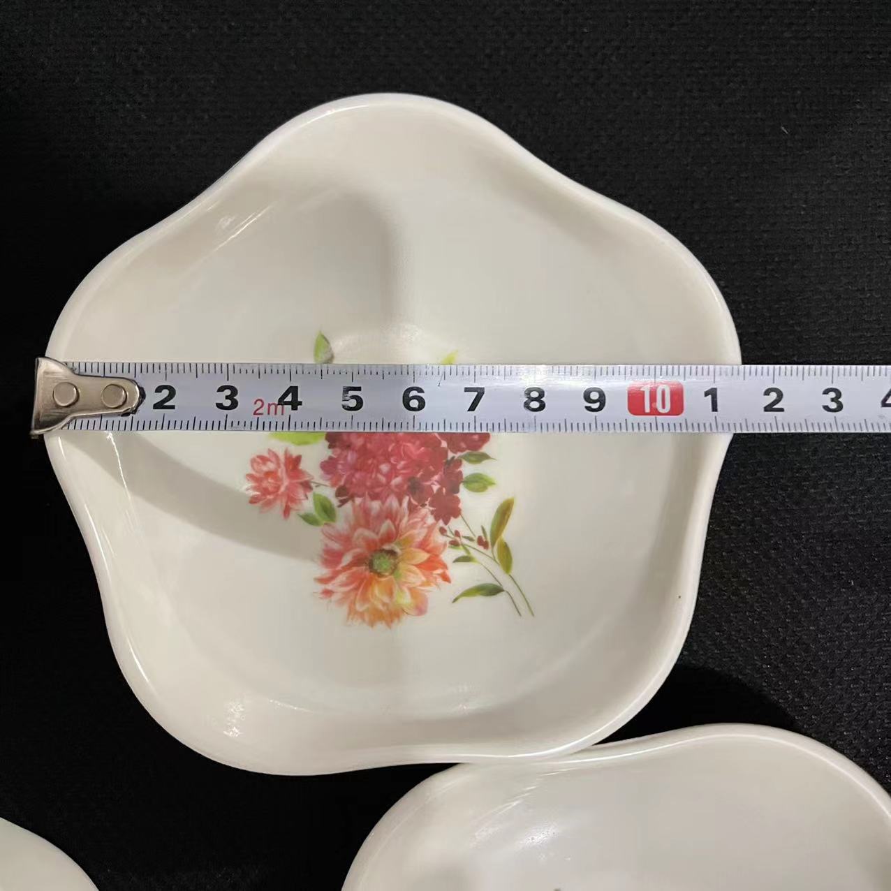 【 Zone 3-10 】7468 Dish 480 per box 7468 White Patterned Vinegar Dish, Small Dish, Dumpling Dipping Sauce Dish, Restaurant Fast Food Dish, Pickles Dish, Cold dish Dish pic 1