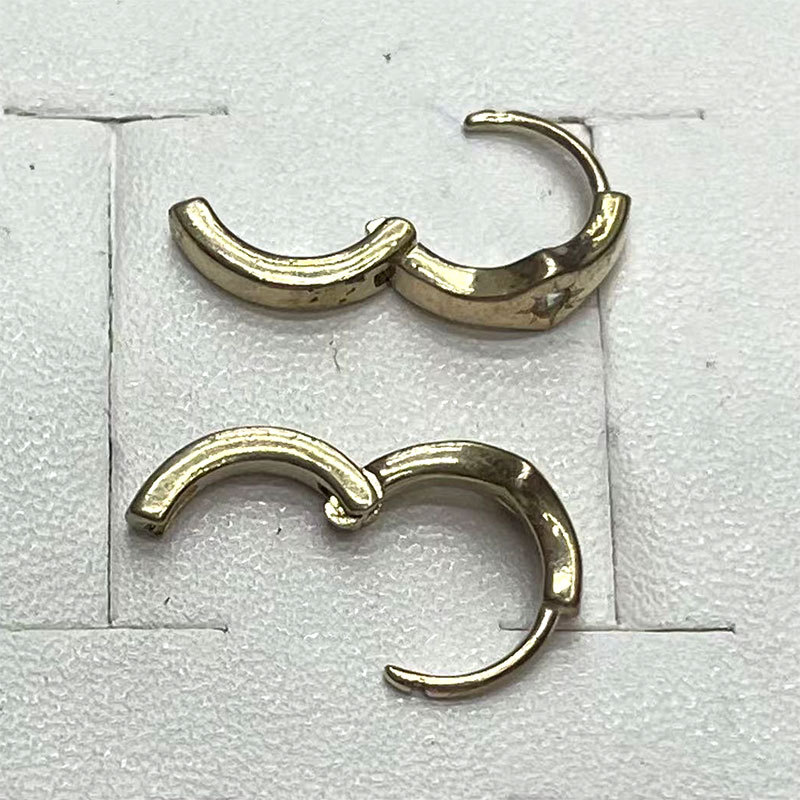 Cross-border bestsellers, Instagram-style earrings, versatile, simple and fashionable, golden earrings, round gold-plated earrings pic 3