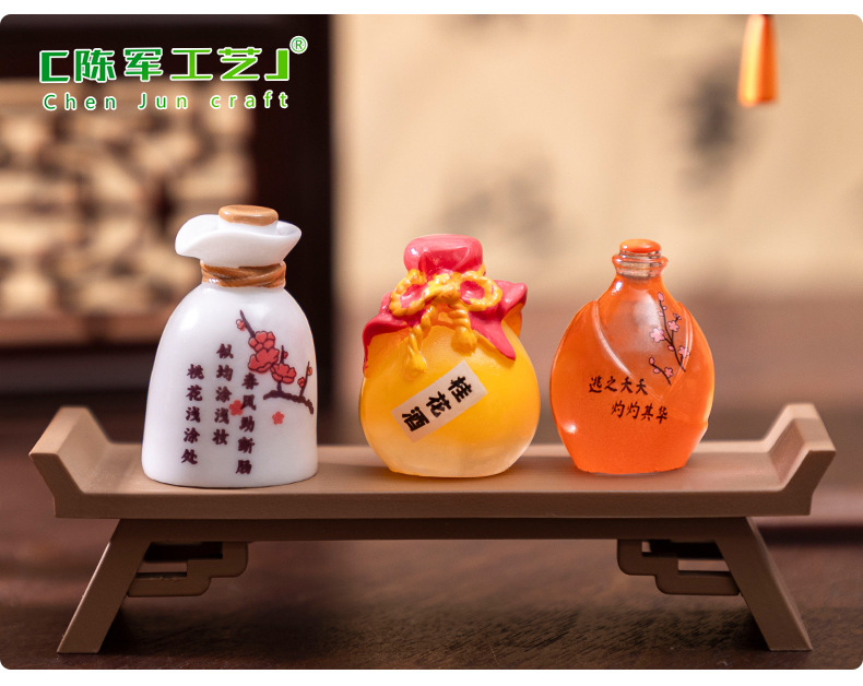 Creative peach blossom wine tray Series, dollhouse diy decorative hanging accessories, micro-landscape ecological bottle small ornaments pic 10