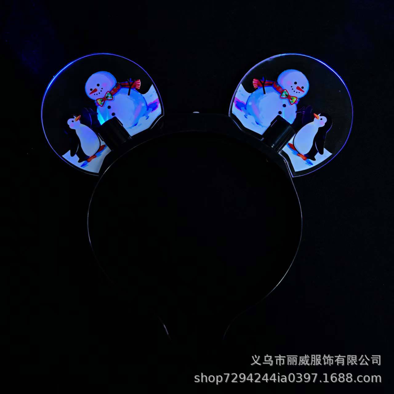 Carnival party Glowing disco ball headband 4LED lights Disco ball colorful headband party props pic 7