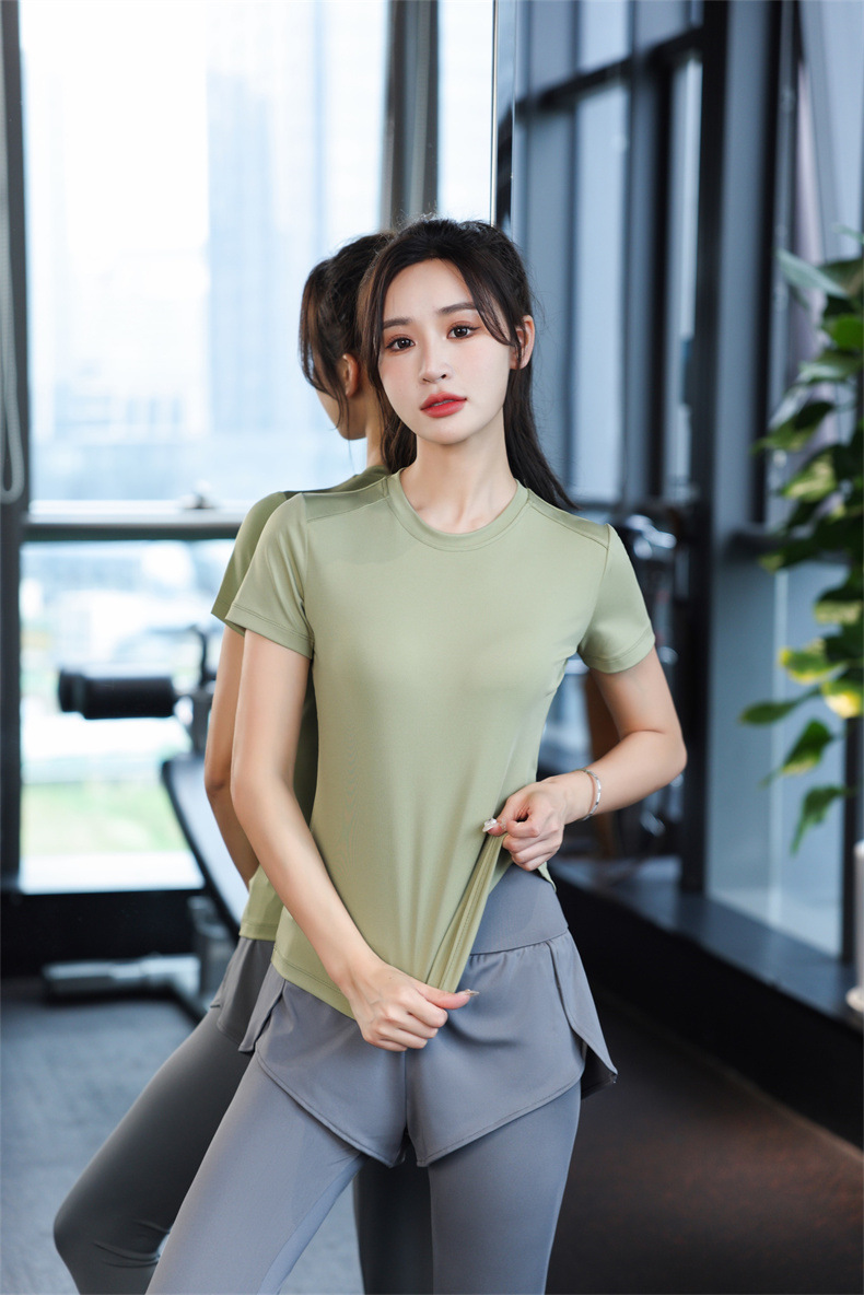 网爆款女生健身裤女子高弹力紧身跑步提臀外穿假两件运动长裤训练详情23