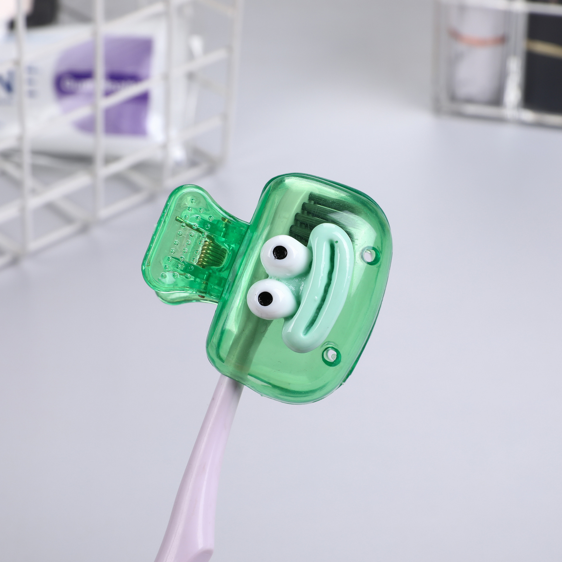 Cross-border bestseller toothbrush case, large-mouthed dopamine toothbrush case, home travel toothbrush protective cap, storage box pic 4