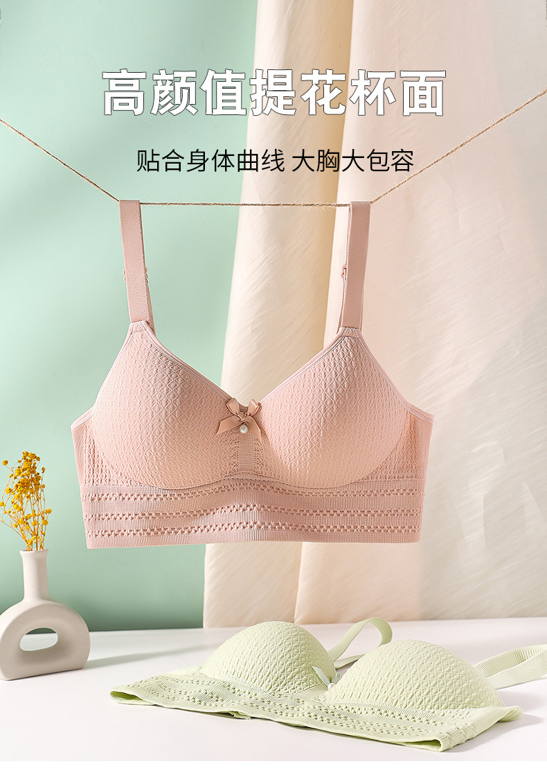 外贸跨境固定杯无痕内衣女聚拢无钢圈收副乳防下垂大码文胸罩批发详情7