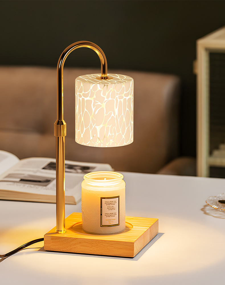 跨境专供融烛灯无明火香薰灯可调节简约暖烛灯融蜡灯卧室护眼台灯详情8