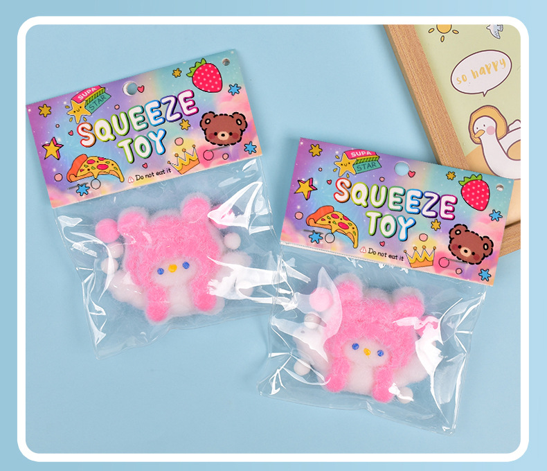 仿硅胶捏捏乐奶油感烂泥感天使小兔解压玩具发泄神器工厂批发详情9