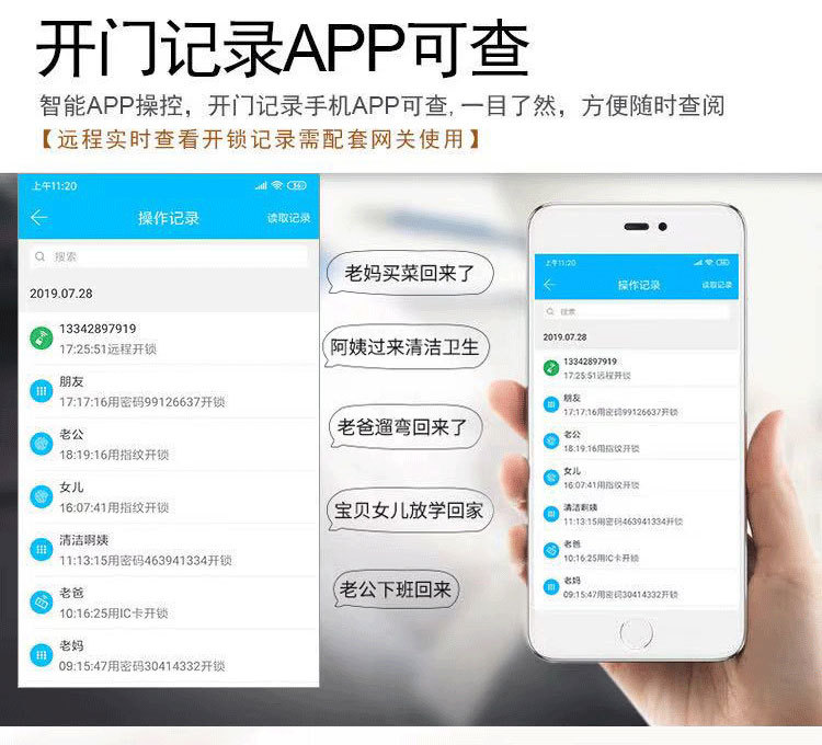 家用指纹锁公寓远程密码锁酒店门锁民宿出租房APP通通锁智能门锁详情11