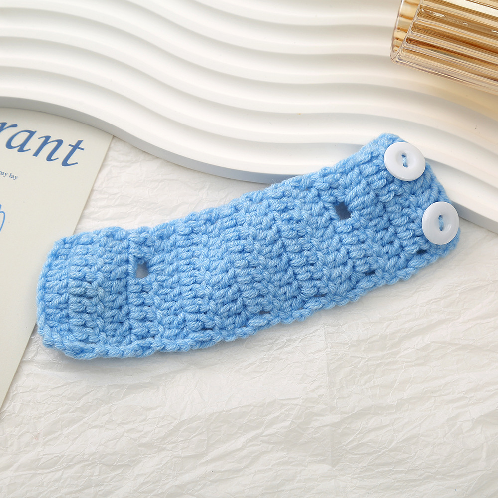 可爱掌门狗毛线带扣子配饰DIY手工钩针公仔玩偶娃娃针织换装辅料详情4