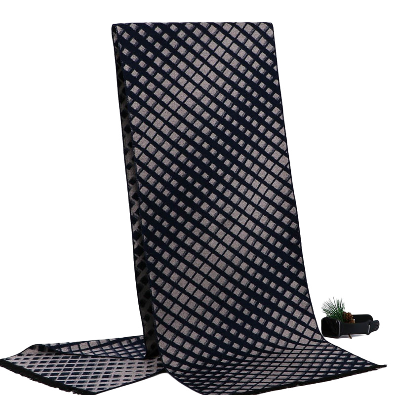 外贸男士围巾批发厂家男秋冬流苏围巾格子围巾仿羊绒围巾源厂家详情7