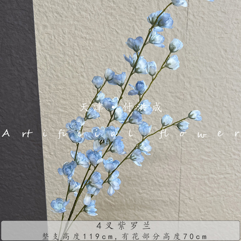 4-pronged violet, artificial rose, flying swallow, silk fabric, wedding hall, outdoor home decoration, ceiling flower wholesale bouquets pic 7