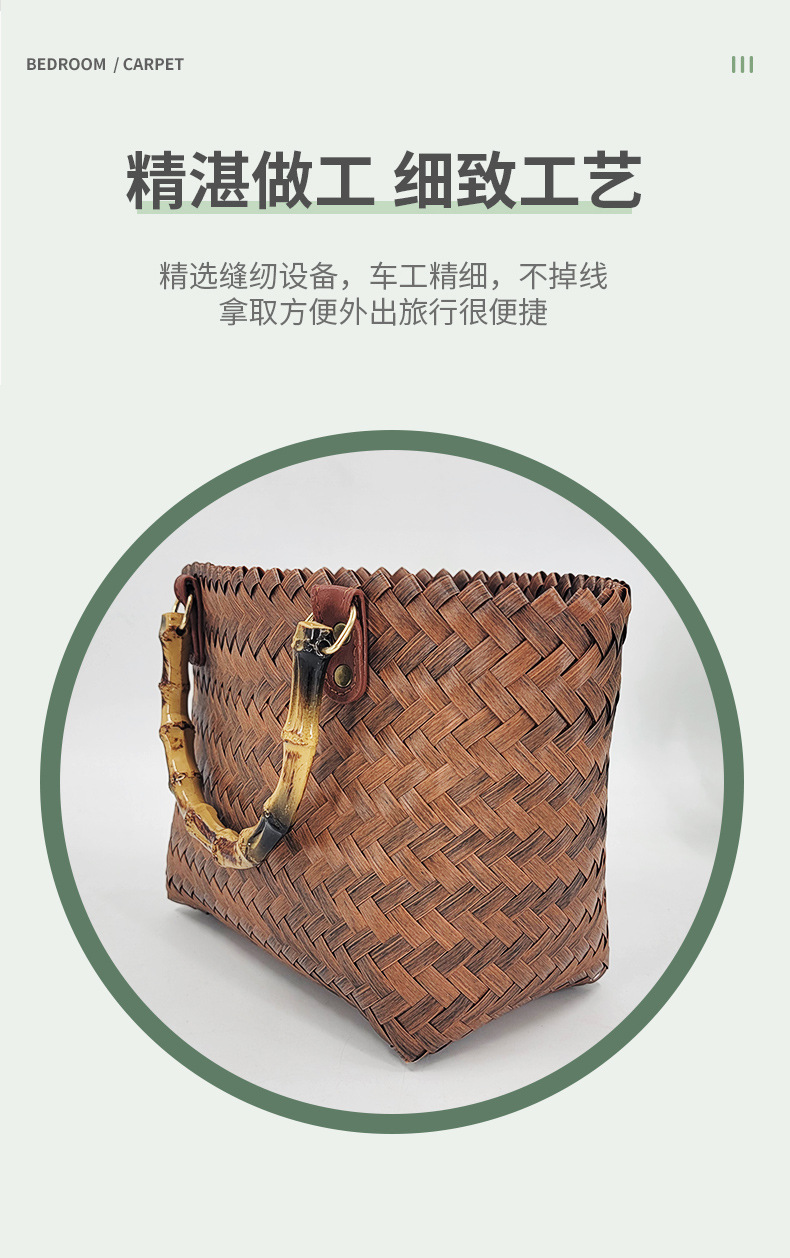Customized plastic woven large-capacity vegetable basket bag, new transparent jelly bag, single-shoulder beach bag, souvenir handbag, national trend bag pic 6