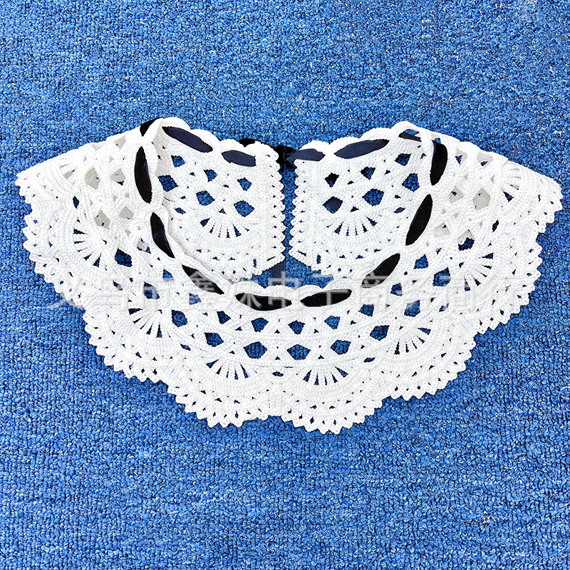 Hollowed-out crocheted white versatile collar clothing accessories, accessories and decorative ornaments pic 2