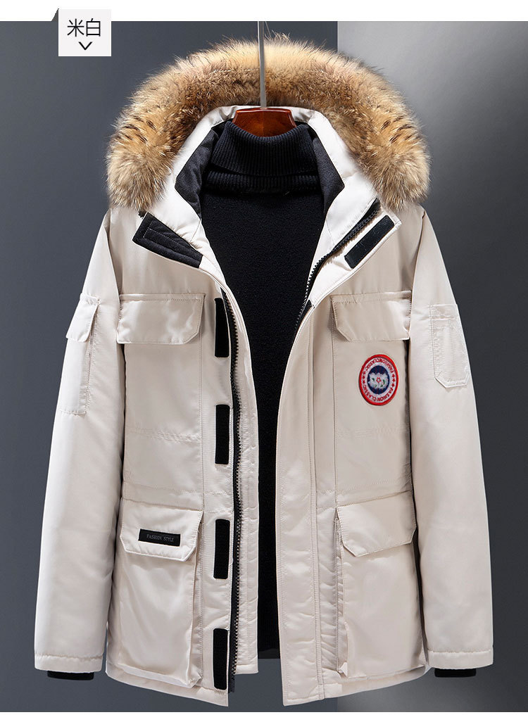 2024新款羽绒服冬季男士中长款情侣户外加厚工装大防寒服外套潮详情9