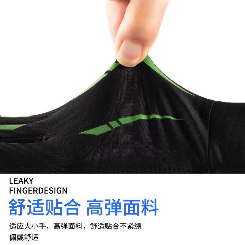 Sun protection gloves, extra thin, sweat-absorbing, cycling and driving men, summer thin, sweat-absorbing, breathable, ice silk, anti-slip, finger and half finger exposed pic 6