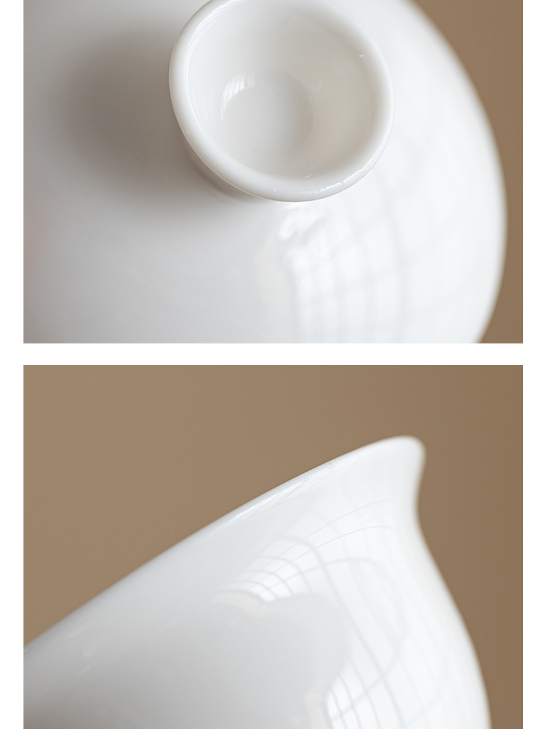 A high-end household Dehua Gongfu tea set gift box set with a printed logo pic 13