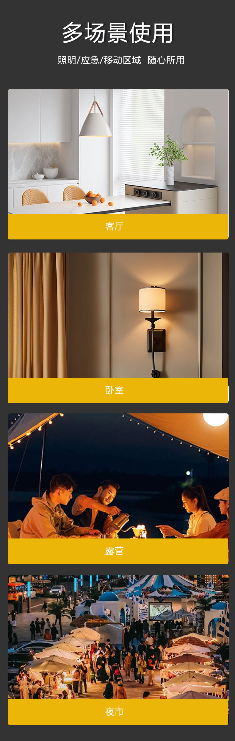 Cross-border rechargeable bulb with remote control, three-tone light adjustment, battery-powered bulb, USB emergency timed lighting pic 7