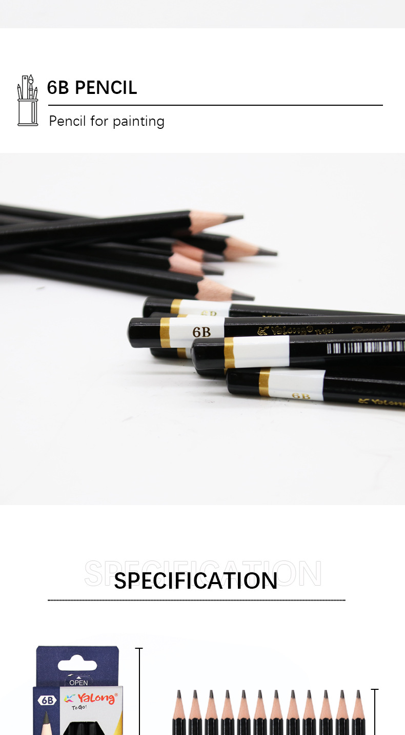 YL83015-6B high-quality student pencil standard drawing pencil pic 7